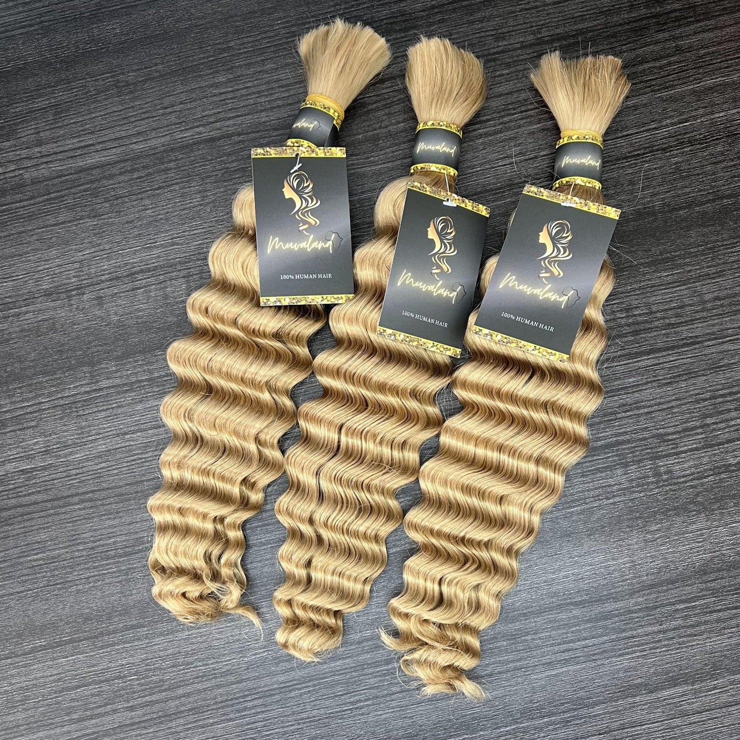 3 Bundle Deal Human Hair MuvaCurlz Bulk Hair *Custom Colored*