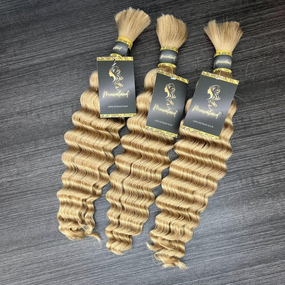 3 Bundle Deal Human Hair MuvaCurlz Bulk Hair *Custom Colored*